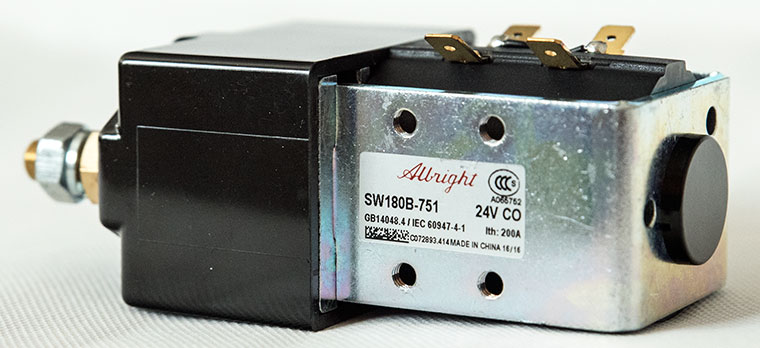 Abright SW180B-751 DC Contactor, 24V 200A CO, With Magnetic Blowout