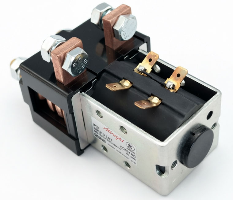 Albright Single Pole Double Throw DC Contactor SW181B-248T, SPDT, Rated for 80V 200A, With Magnetic Blowout, Designed for Regenerative Braking and Reversing in Electric Forklifts, Pallet Jacks, and Industrial Trucks