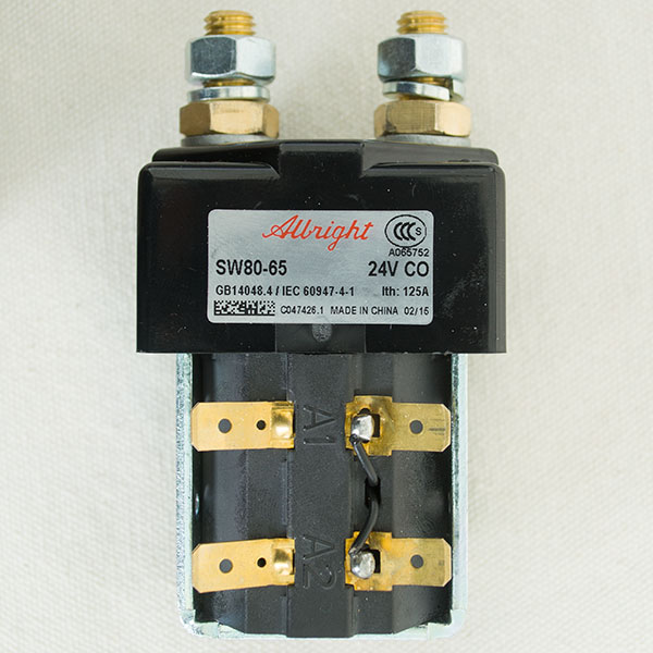 Abright SW80-65 DC Contactor, 24V 125A CO, With Magnetic Blowout