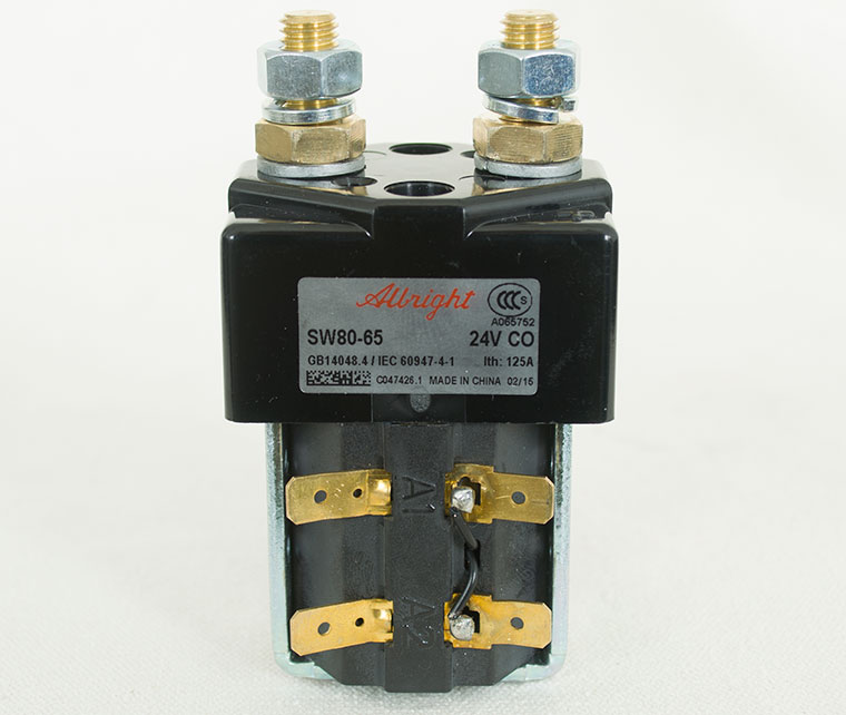Abright SW80-65 DC Contactor, 24V 125A CO, With Magnetic Blowout