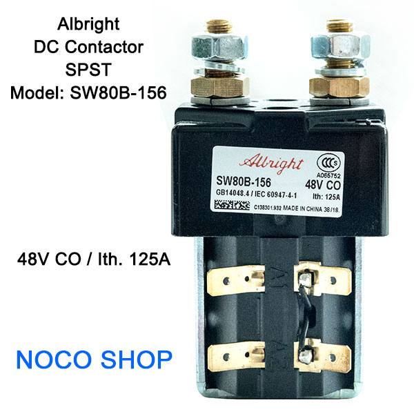 Abright SW80B-156 DC Contactor, 48V 125A CO, With Magnetic Blowout