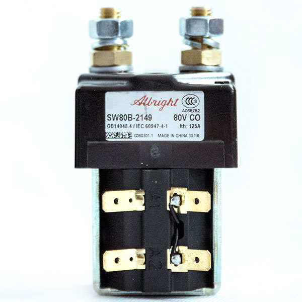 Abright SW80B-2149 DC Contactor, 80V 125A CO, With Magnetic Blowout