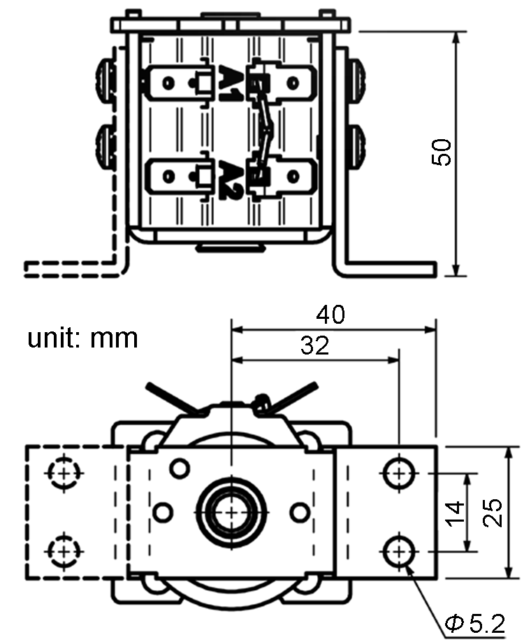 SW80 QCC26C-100A L Shape Mount Bracket Dimensions