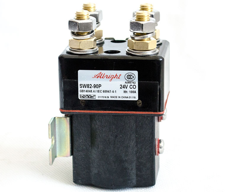 Albright DC Contactor / Solenoid, 24V CO, Model SW82-90P