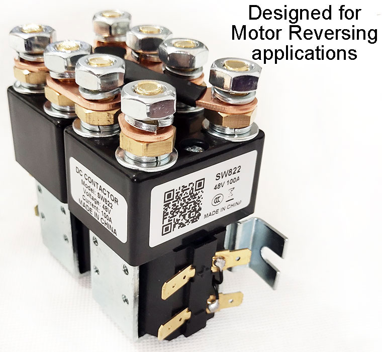 100A Albright SW822 Type DC Contactor, Reversing Contactor, 2xDPST