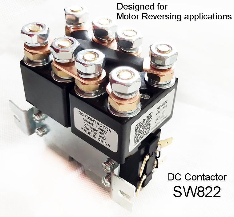 100A Albright SW822 Type DC Contactor, Reversing Contactor, 2xDPST
