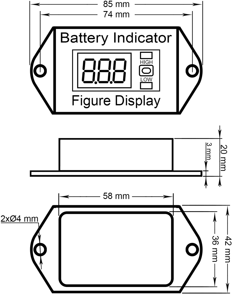 Battery Indicator TQZN-12 And TQZN-24 Diagram