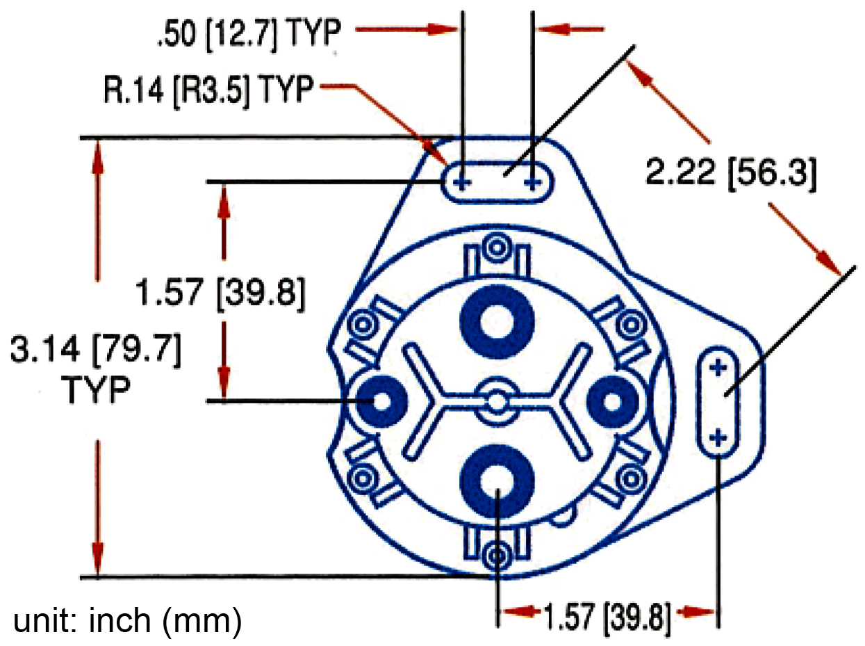 TROMBETTA 684-3641-012 684-4841-012 DC Contactor Dimensions