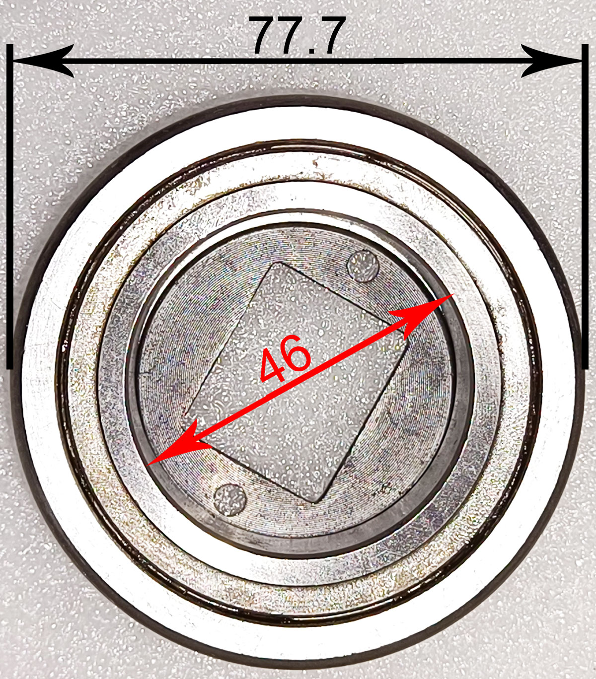 Dimensions of  77.7 / 77.5 Mast Rolle, XILIN CDD15 Series Pallet Truck Roller Bearing, Bore Diameter 46mm
