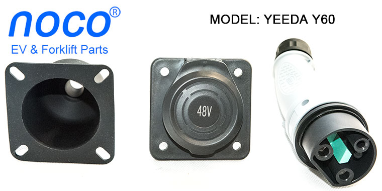 YEEDA Y60 Waterproof 40A Golf Cart Battery Charging Connector, Suitable For 10A, 16A, 20A, 32A and 40A Battery Charger 