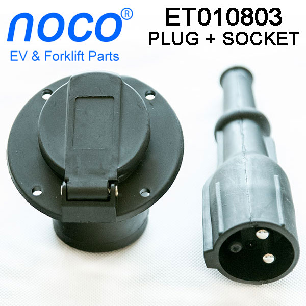 Model YEEDA ET010803, YEEDA 2-Pole Battery Charging Connector, Waterproof Design, Plug and Socket, With Normal Close Type Relay