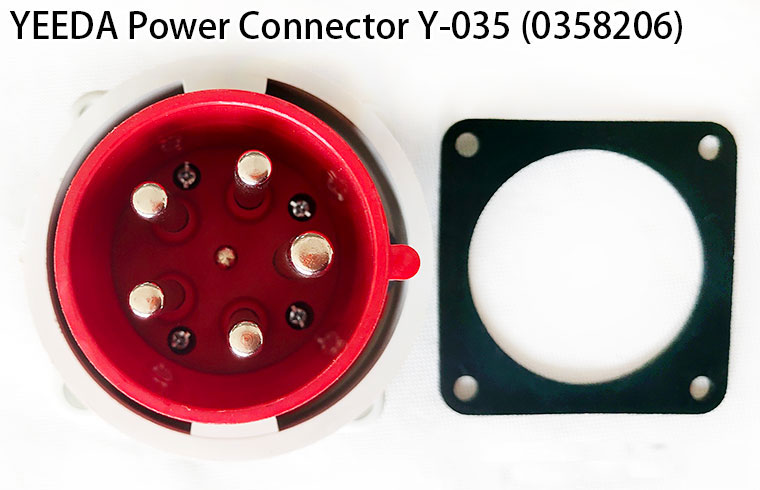 YEEDA 63A 5-Pin Industrial Power Connector Y-035, 0358206, compatible with 0356206