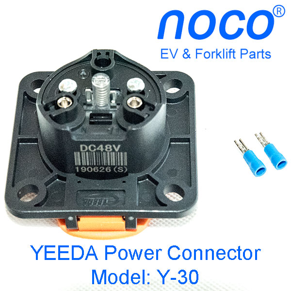 YEEDA Y-30 Waterproof 16A Golf Cart Battery Charger DC Power Connector, With Internal Switch, Multiple Voltage Options Available 12V 24V 36V 48V 60V 72V