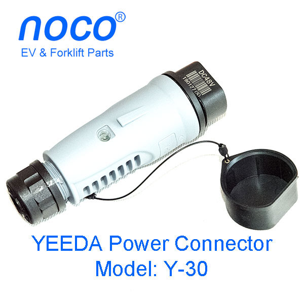 YEEDA Y-30 Waterproof 16A Golf Cart Battery Charger DC Power Connector, With Internal Switch, Multiple Voltage Options Available 12V 24V 36V 48V 60V 72V