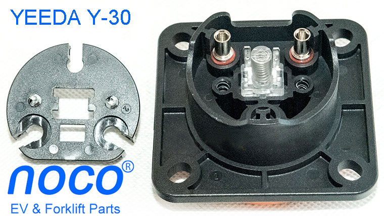 YEEDA Y-30 Waterproof 16A Golf Cart Battery Charger DC Power Connector, With Internal Switch, Multiple Voltage Options Available 12V 24V 36V 48V 60V 72V