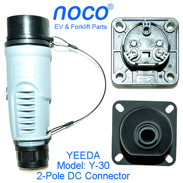 YEEDA Y-30 Waterproof 16A Golf Cart Battery Charger DC Power Connector,  Multiple Voltage Options Available 12V 24V 36V 48V 60V 72V