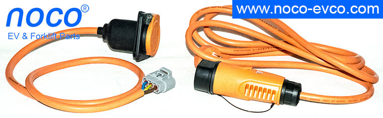YEEDA charging connector Y-30, socket with 0.6 meter cable, plug with 2.5 meters cable