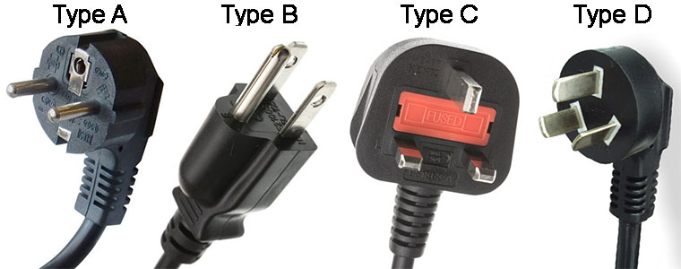 AC Plug Options For YEEDA Y-30 Connectors With Cable