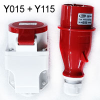380V 16A YEEDA 5-Pin Y015 Y115 Industrial AC Power Connector, Plug and Socket