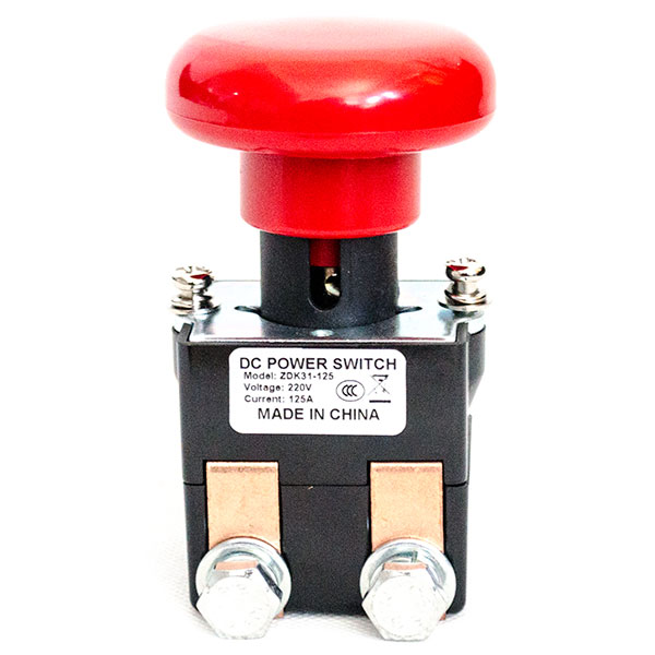 LUTONG Emergency Button, Electric Cart 220V / 125A Emergency Power Disconnector ZDK31-125