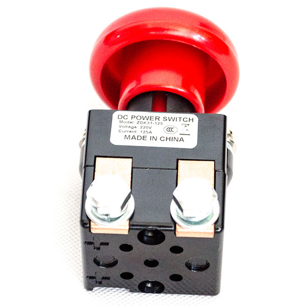 LUTONG Emergency Button, Electric Cart 220V / 125A Emergency Power Disconnector ZDK31-125