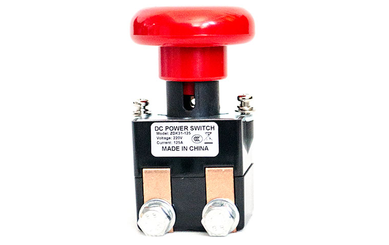 LUTONG Emergency Button, Electric Cart 220V / 125A Emergency Power Disconnector ZDK31-125