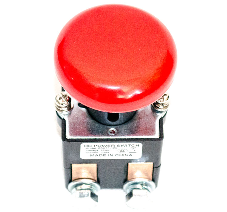 LUTONG Emergency Button, Electric Cart 220V / 125A Emergency Power Disconnector ZDK31-125