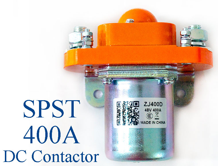 400A SPST DC Contactor, Golf Cart Solenoid, DC Power Switch ON / OFF Main Contactor