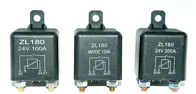 DC Relay ZL180 / WM686, 12V / 100A, 24V / 200A, 48V / 120A Automotive DC Power ON / OFF Switch, SPST