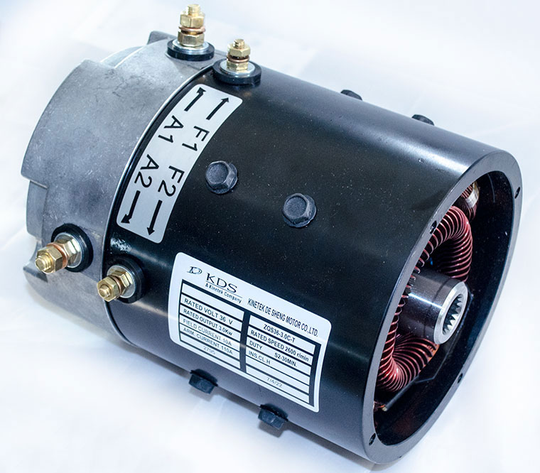 36V 3.0kW DC SepEx Motor ZQS36-3.0C-T, E-Z-GO 73124G01, DE2-4007