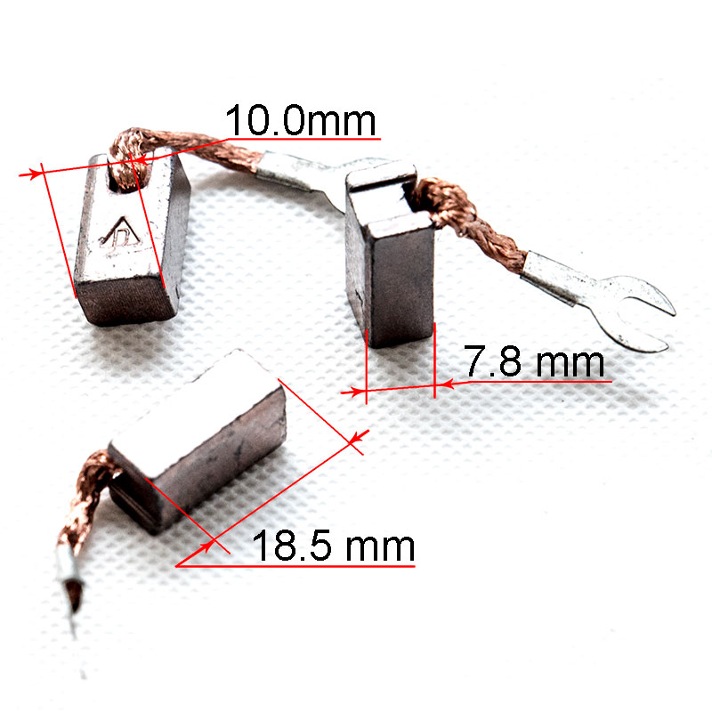 sizes of steering Motor ZY035-146 carbon brush